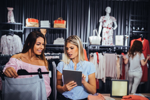 two shoppers shopping